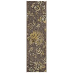 Machine Washable Indoor/Outdoor Chantille ACN2616 Brown 2'3" x 7'6" Runner Rug