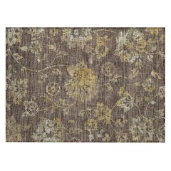 Machine Washable Indoor/Outdoor Chantille ACN2616 Brown 1'8" x 2'6" Rug
