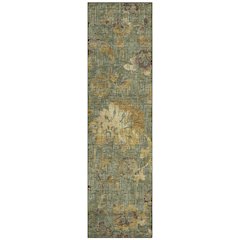 Machine Washable Indoor/Outdoor Chantille ACN2616 Green 2'3" x 7'6" Runner Rug