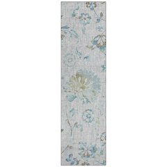 Machine Washable Indoor/Outdoor Chantille ACN2616 Gray 2'3" x 7'6" Runner Rug