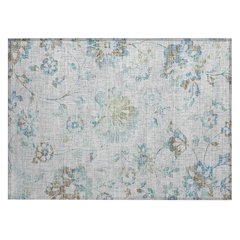 Machine Washable Indoor/Outdoor Chantille ACN2616 Gray 1'8" x 2'6" Rug