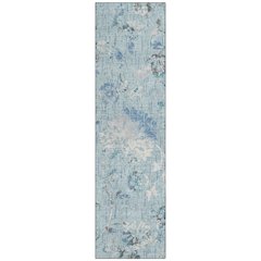Machine Washable Indoor/Outdoor Chantille ACN2616 Blue 2'3" x 7'6" Runner Rug
