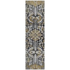Machine Washable Indoor/Outdoor Chantille ACN2617 Black 2'3" x 7'6" Runner Rug