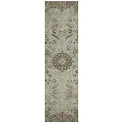 Machine Washable Indoor/Outdoor Chantille ACN2617 Green 2'3" x 7'6" Runner Rug