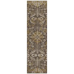 Machine Washable Indoor/Outdoor Chantille ACN2617 Brown 2'3" x 7'6" Runner Rug