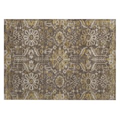 Machine Washable Indoor/Outdoor Chantille ACN2617 Brown 1'8" x 2'6" Rug