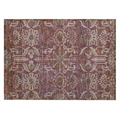 Machine Washable Indoor/Outdoor Chantille ACN2617 Purple 1'8" x 2'6" Rug