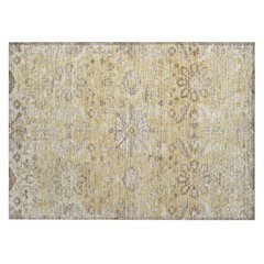 Machine Washable Indoor/Outdoor Chantille ACN2617 Gold 1'8" x 2'6" Rug