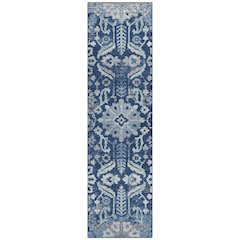 Machine Washable Indoor/Outdoor Chantille ACN2617 Blue 2'3" x 7'6" Runner Rug