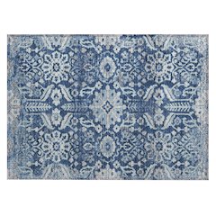 Machine Washable Indoor/Outdoor Chantille ACN2617 Blue 1'8" x 2'6" Rug
