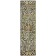 Machine Washable Indoor/Outdoor Chantille ACN2617 Green 2'3" x 7'6" Runner Rug