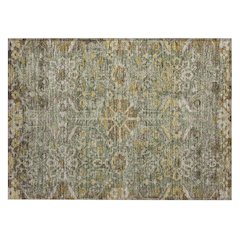 Machine Washable Indoor/Outdoor Chantille ACN2617 Green 1'8" x 2'6" Rug