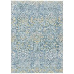 Machine Washable Indoor/Outdoor Chantille ACN2617 Teal 2'6" x 3'10" Rug