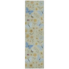 Machine Washable Indoor/Outdoor Chantille ACN2618 Green 2'3" x 7'6" Runner Rug