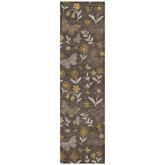 Machine Washable Indoor/Outdoor Chantille ACN2618 Brown 2'3" x 7'6" Runner Rug