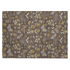 Machine Washable Indoor/Outdoor Chantille ACN2618 Brown 1'8" x 2'6" Rug