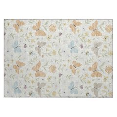 Machine Washable Indoor/Outdoor Chantille ACN2618 Ivory 1'8" x 2'6" Rug