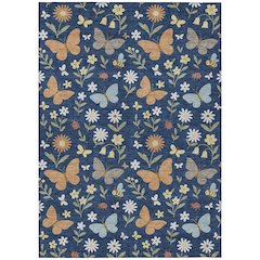 Machine Washable Indoor/Outdoor Chantille ACN2618 Blue 2'6" x 3'10" Rug