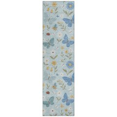 Machine Washable Indoor/Outdoor Chantille ACN2618 Blue 2'3" x 7'6" Runner Rug
