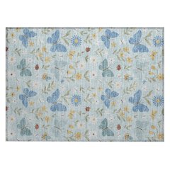 Machine Washable Indoor/Outdoor Chantille ACN2618 Blue 1'8" x 2'6" Rug