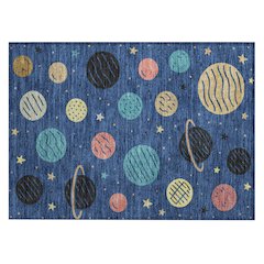 Machine Washable Indoor/Outdoor Chantille ACN2619 Blue 1'8" x 2'6" Rug