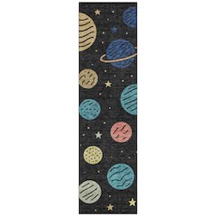 Machine Washable Indoor/Outdoor Chantille ACN2619 Black 2'3" x 7'6" Runner Rug
