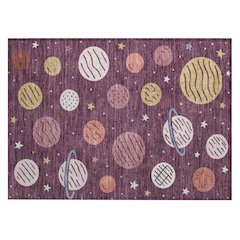 Machine Washable Indoor/Outdoor Chantille ACN2619 Purple 1'8" x 2'6" Rug
