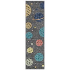 Machine Washable Indoor/Outdoor Chantille ACN2619 Gray 2'3" x 7'6" Runner Rug