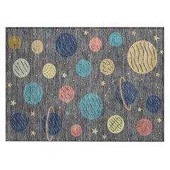 Machine Washable Indoor/Outdoor Chantille ACN2619 Gray 1'8" x 2'6" Rug