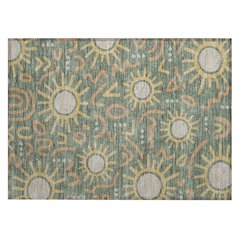 Machine Washable Indoor/Outdoor Chantille ACN2620 Green 1'8" x 2'6" Rug