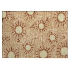 Machine Washable Indoor/Outdoor Chantille ACN2620 Orange 1'8" x 2'6" Rug