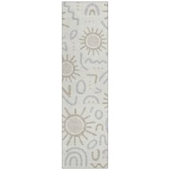 Machine Washable Indoor/Outdoor Chantille ACN2620 Ivory 2'3" x 7'6" Runner Rug
