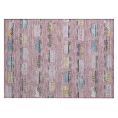 Machine Washable Indoor/Outdoor Chantille ACN2621 Pink 1'8" x 2'6" Rug