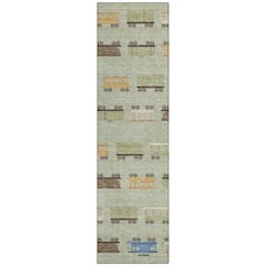 Machine Washable Indoor/Outdoor Chantille ACN2621 Green 2'3" x 7'6" Runner Rug