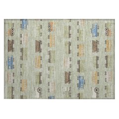 Machine Washable Indoor/Outdoor Chantille ACN2621 Green 1'8" x 2'6" Rug