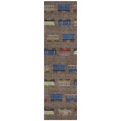 Machine Washable Indoor/Outdoor Chantille ACN2621 Brown 2'3" x 7'6" Runner Rug