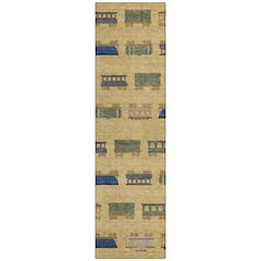 Machine Washable Indoor/Outdoor Chantille ACN2621 Gold 2'3" x 7'6" Runner Rug
