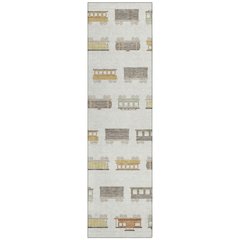 Machine Washable Indoor/Outdoor Chantille ACN2621 Ivory 2'3" x 7'6" Runner Rug