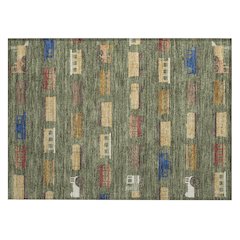 Machine Washable Indoor/Outdoor Chantille ACN2621 Green 1'8" x 2'6" Rug