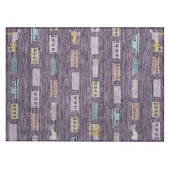 Machine Washable Indoor/Outdoor Chantille ACN2621 Purple 1'8" x 2'6" Rug