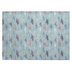 Machine Washable Indoor/Outdoor Chantille ACN2622 Teal 1'8" x 2'6" Rug