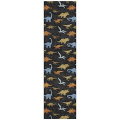 Machine Washable Indoor/Outdoor Chantille ACN2622 Black 2'3" x 7'6" Runner Rug