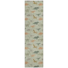 Machine Washable Indoor/Outdoor Chantille ACN2622 Green 2'3" x 7'6" Runner Rug
