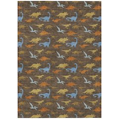 Machine Washable Indoor/Outdoor Chantille ACN2622 Brown 2'6" x 3'10" Rug
