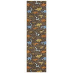 Machine Washable Indoor/Outdoor Chantille ACN2622 Brown 2'3" x 7'6" Runner Rug