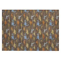Machine Washable Indoor/Outdoor Chantille ACN2622 Brown 1'8" x 2'6" Rug