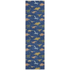 Machine Washable Indoor/Outdoor Chantille ACN2622 Blue 2'3" x 7'6" Runner Rug