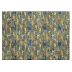 Machine Washable Indoor/Outdoor Chantille ACN2622 Green 1'8" x 2'6" Rug