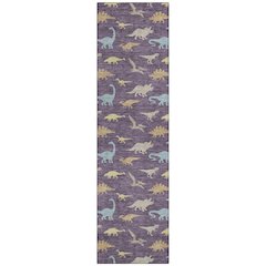Machine Washable Indoor/Outdoor Chantille ACN2622 Purple 2'3" x 7'6" Runner Rug