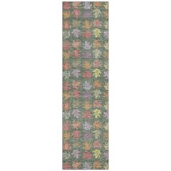 Machine Washable Indoor/Outdoor Chantille ACN2623 Green 2'3" x 7'6" Runner Rug